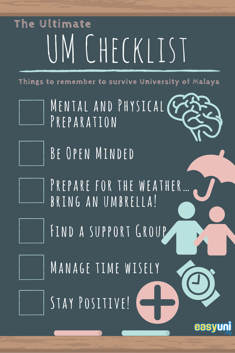 University of Malaya, UM, checklist, guide